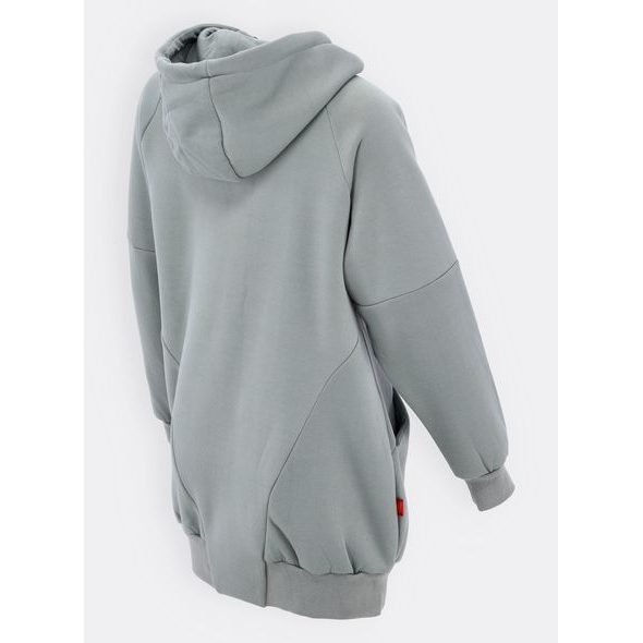 Dámska predĺžená mikina s kapucňou mentolová