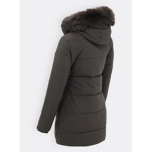 Dámska prešívaná bunda tmavozelená