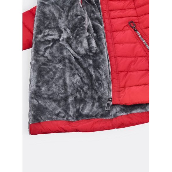 Dámská prošívaná bunda červená