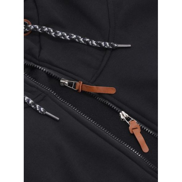 Dlouhá dámská černá mikina