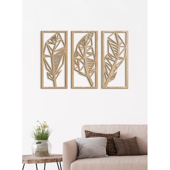 Třídílný obraz 3D listu