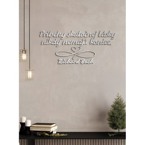 Drevený citát "Príbehy skutočnej lásky"