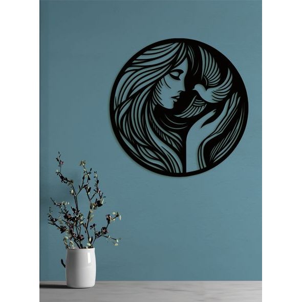 Dřevěný obraz ženské něhy