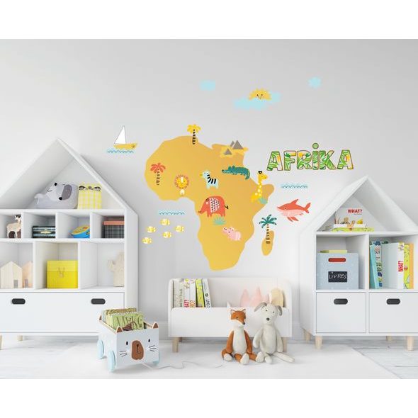 Mapa Afriky se zvířaty