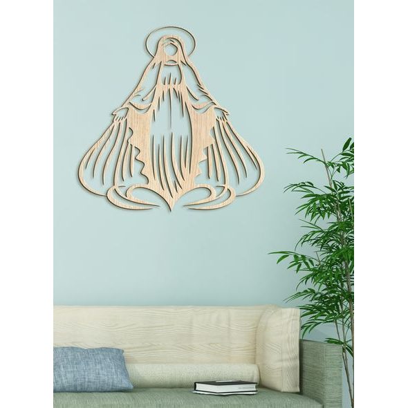 Dřevěný obrázek Panny Marie