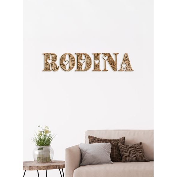 Drevený nápis RODINA