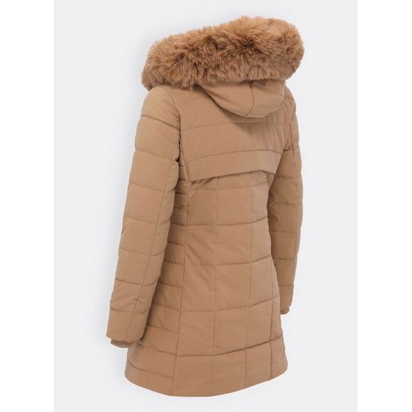 Dámská prošívaná bunda béžová