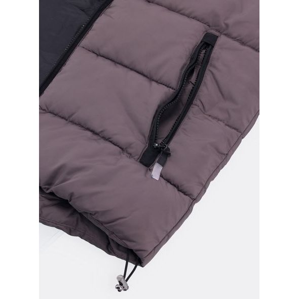 Pánska prešívaná vesta hnedosivá