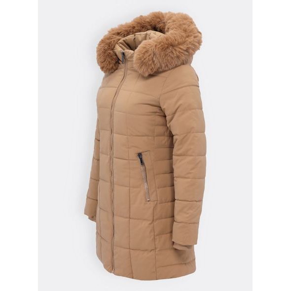 Dámská prošívaná bunda béžová