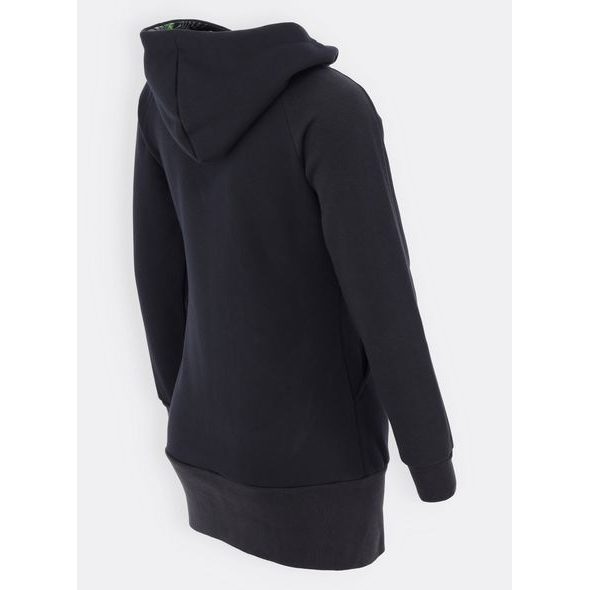 Čierna mikina s kvetinovou kapucňou