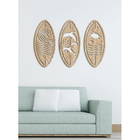 Třídílná nástěnná dekorace SEA