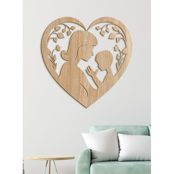 Dřevěný obraz Matka a dítě