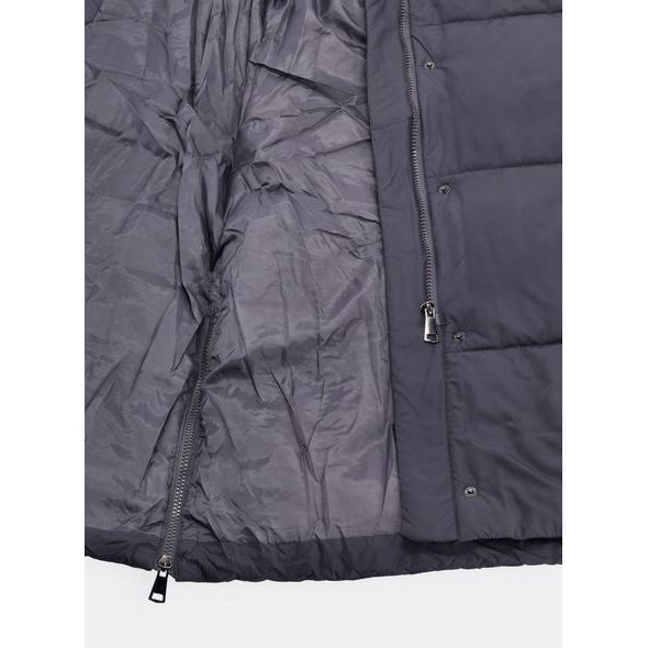 Dámská vesta s kapucí grafitová