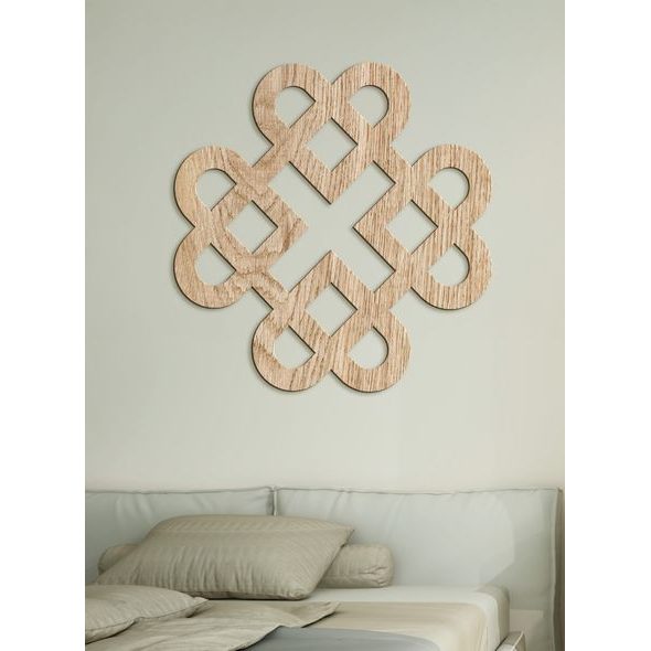 Drevená dekorácia Srdcia z keltského uzla