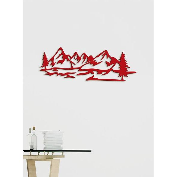 Dřevěný obraz Silueta hor