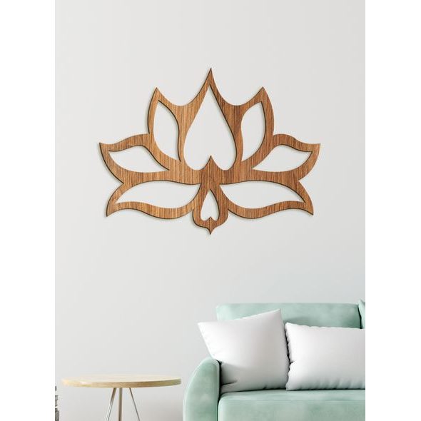 Dřevěný nástěnný obraz Flower LOTOS