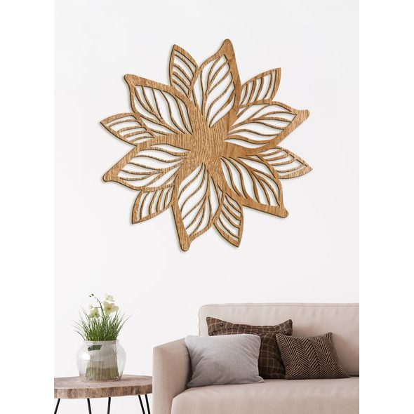 LUXUSNÍ DŘEVĚNÁ MANDALA FLOWER OF LIFE