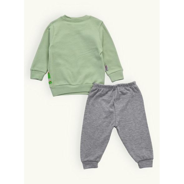 Kojenecká souprava VESELÉ SAFARI světle zelená