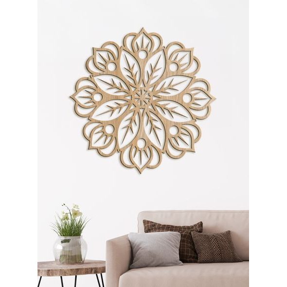 Dřevěná mandala na zeď BLOOM