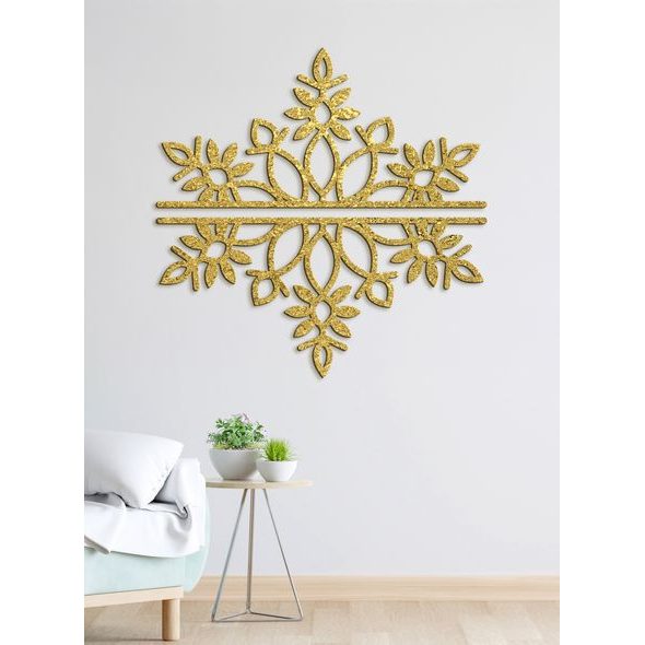 Dvoudílná dřevěná mandala SNOW