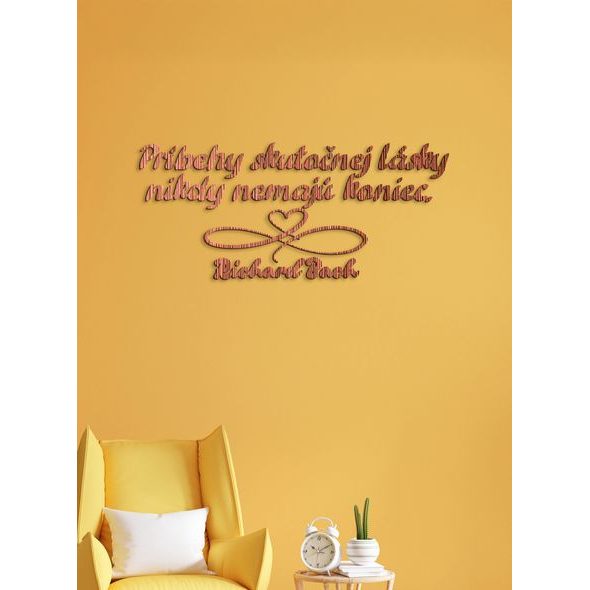 Drevený citát "Príbehy skutočnej lásky"