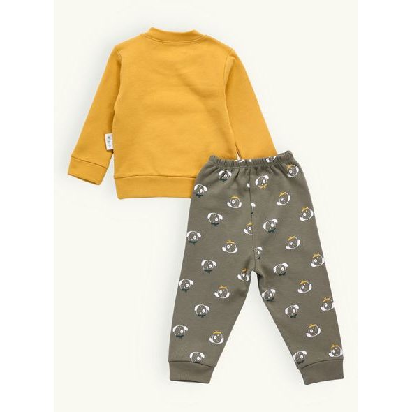 Dětská tepláková souprava PSÍK žluto-olivová