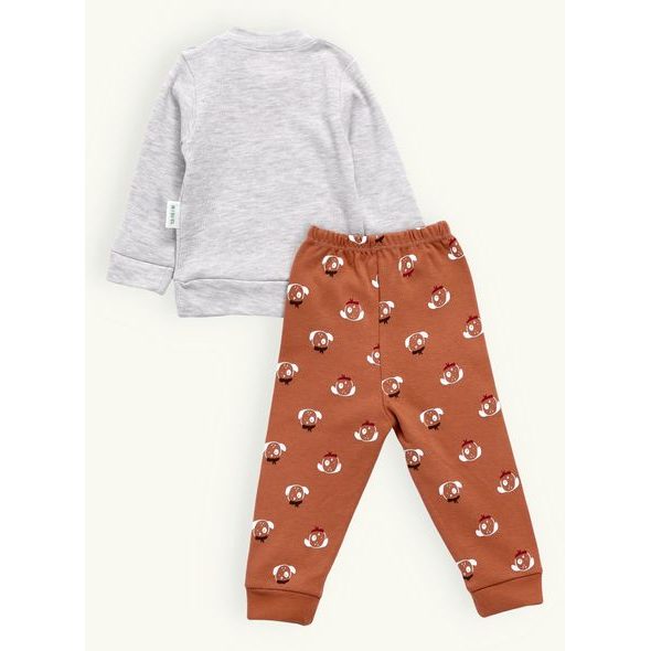 Dětská tepláková souprava PSÍK hnědo-šedá