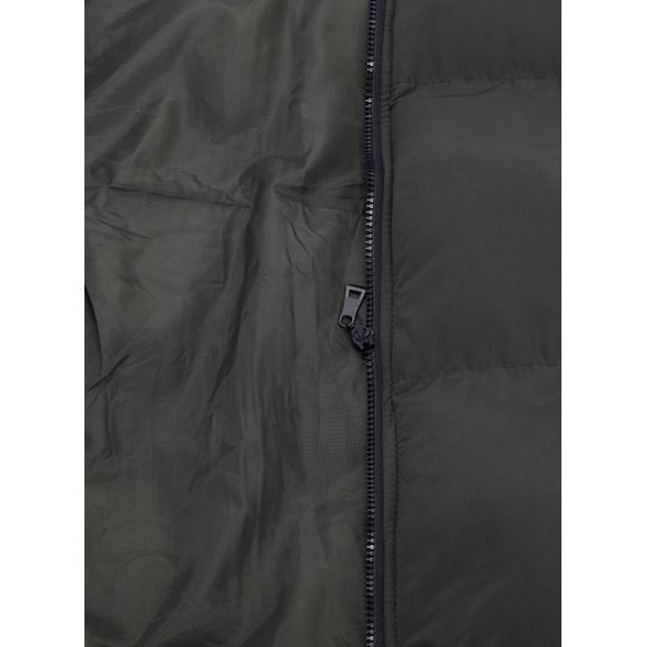 Dámská krátká prošívaná vesta tmavě zelená