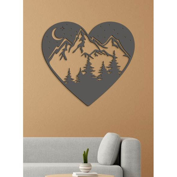 Dřevěný nástěnný obraz Láska k horám