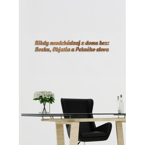 Drevený nápis pravidlá rodiny