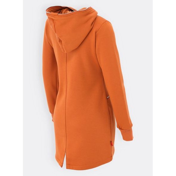 Tehlová dlhá dámska mikina