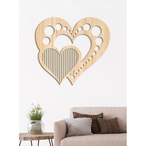 Dřevěný nástěnný obraz Srdce