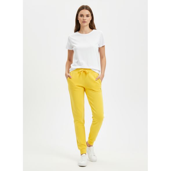 DÁMSKÉ TEPLÁKY BEZ POTISKU ŽLUTÉ