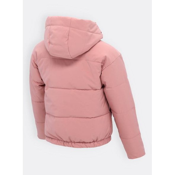 Dámská krátká zimní bunda pudrová