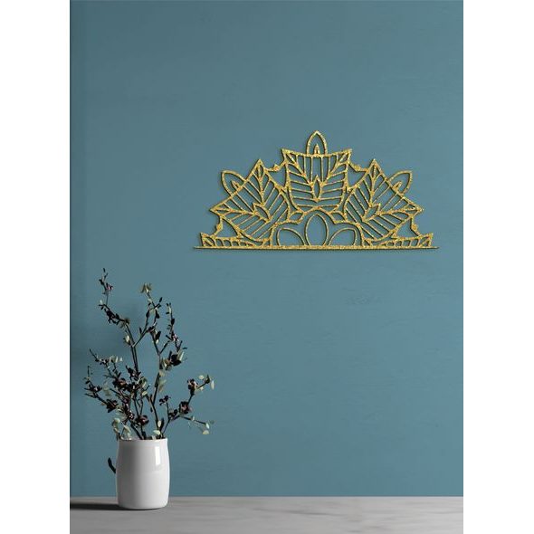 Dřevěná mandala půlkruh Ozdoba