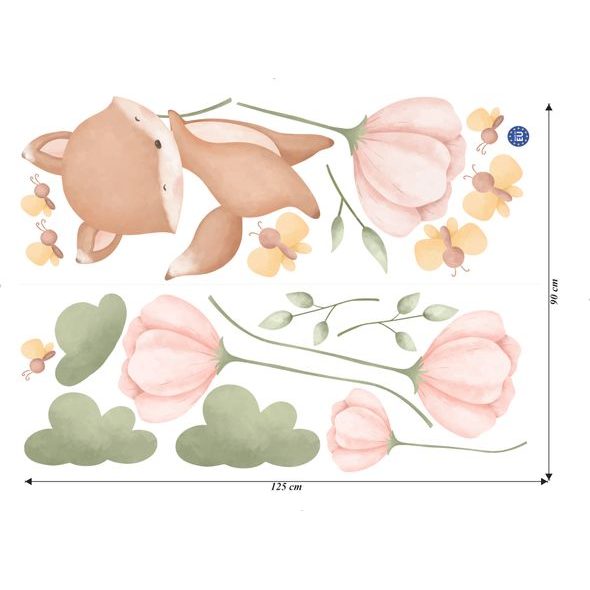 Liška v květinové zahradě