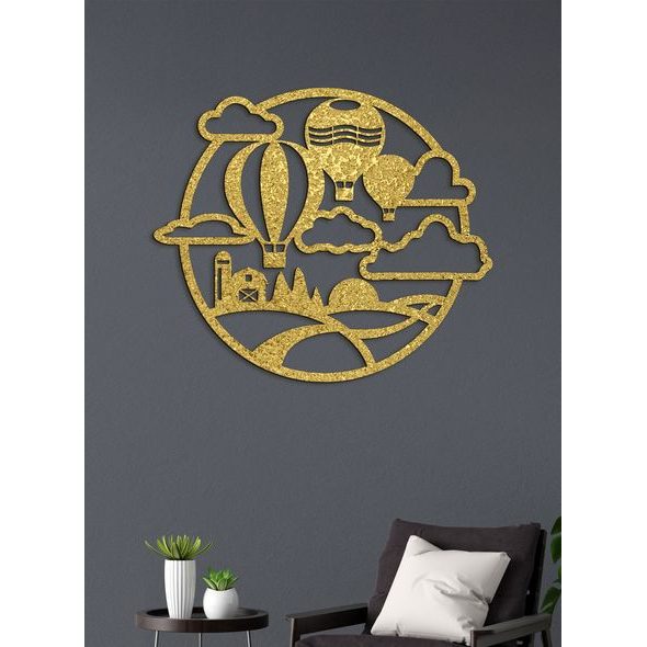 Dřevěný nástěnný obraz Balon Flight