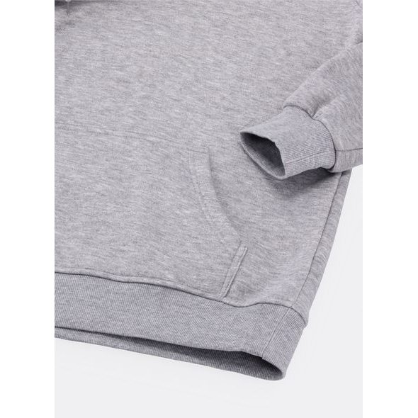 Pánská mikina s kapucí a klokaní kapsou šedá