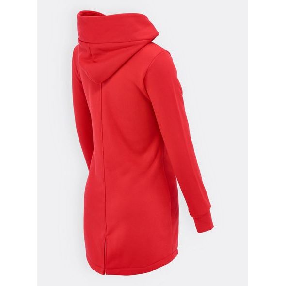 Červená predĺžená dámska mikina