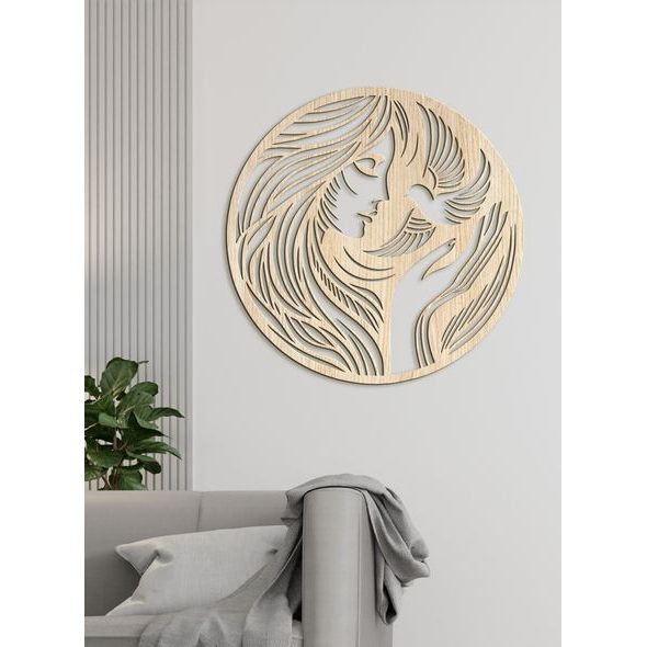 Dřevěný obraz ženské něhy