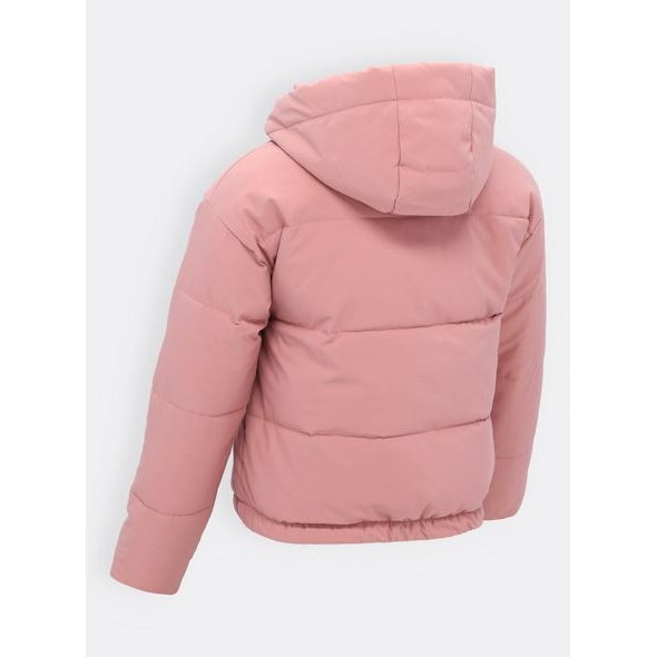 Dámská krátká zimní bunda pudrová