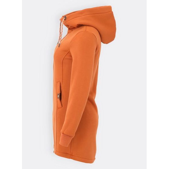 Dlhá dámska tehlová mikina