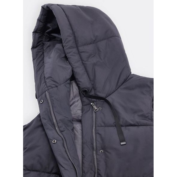 Dámská vesta s kapucí grafitová