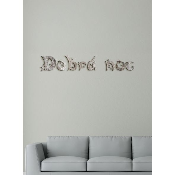 Drevený nápis "Dobrú noc"