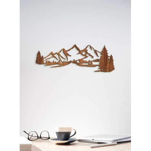 Dřevěná dekorace na zeď MOUNTAINS