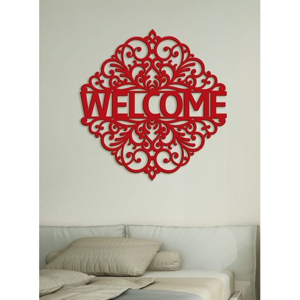 Drevený nápis "WELCOME"