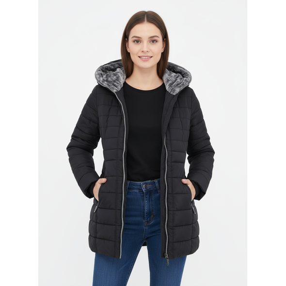 DÁMSKÁ PROŠÍVANÁ BUNDA ČERNÁ