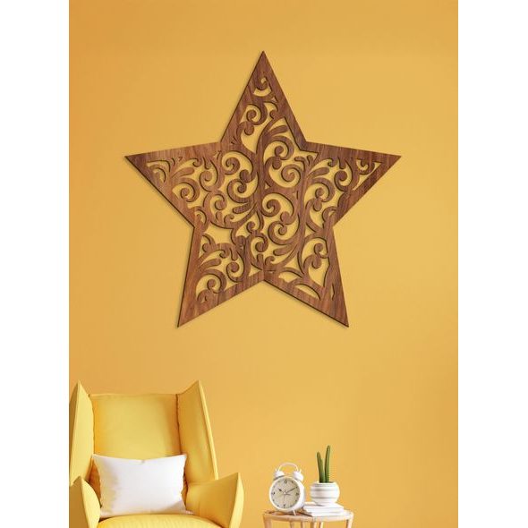 Dřevěná dekorace Hvězda Orientu