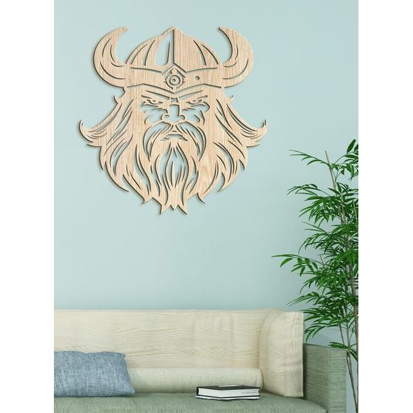 Dekorativní dřevěný obraz Viking