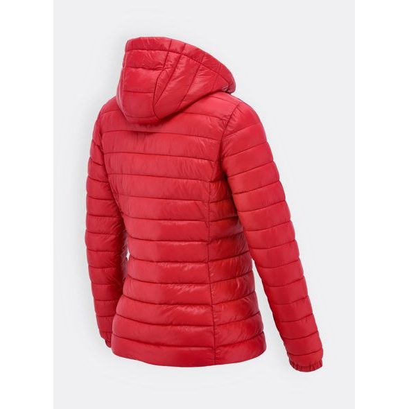 Dámska lesklá prešívaná bunda červená
